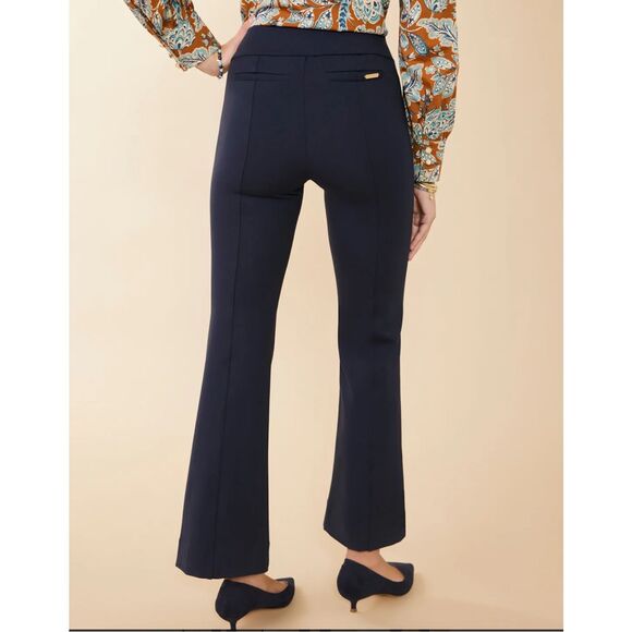 NWT Spartina Brooke Ponte Trouser Black Stretch Tummy Control M $128.00 - Picture 2 of 8